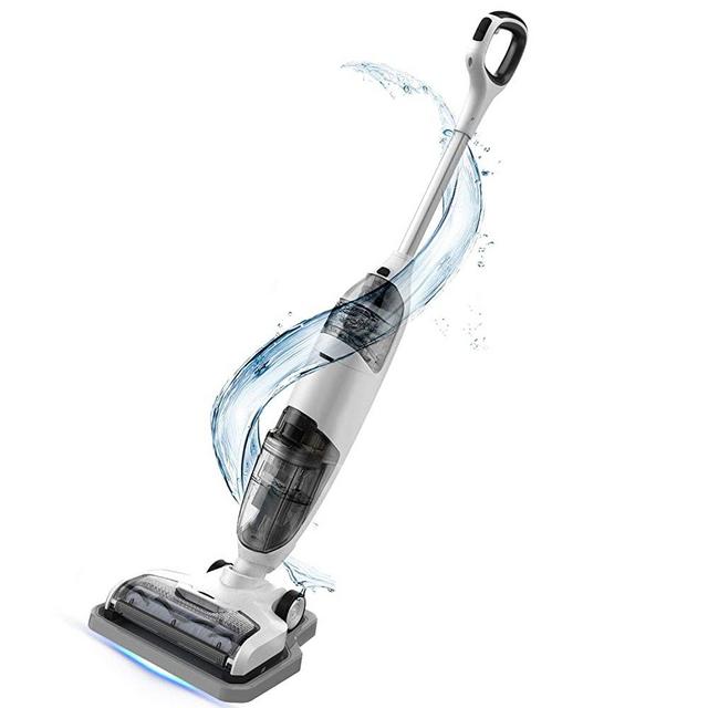Cordless Wet Dry Vacuum Cleaner, Lightweight Hard Floor Cleaner Vacuum Mop All in One