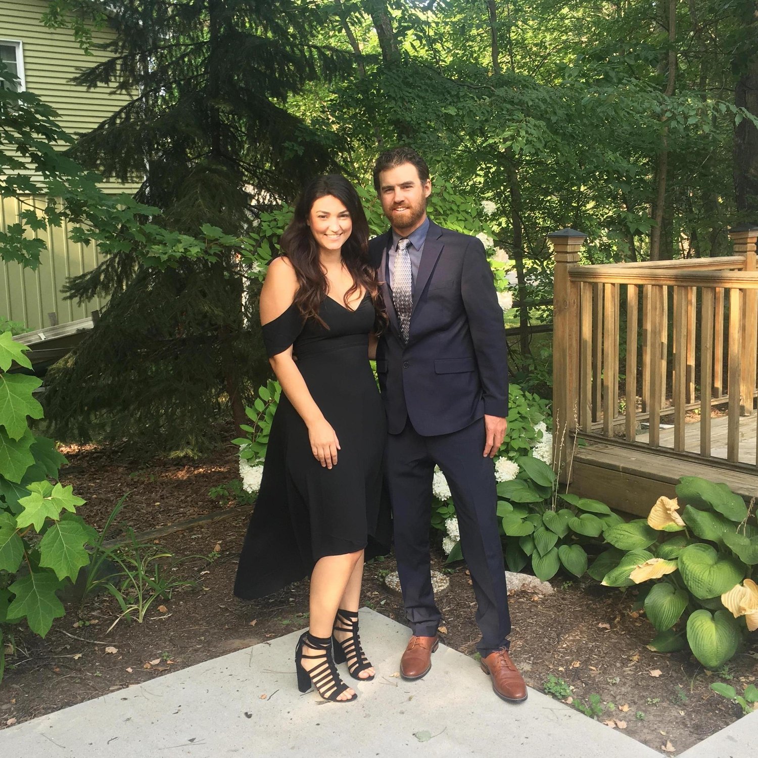 Before a friend's wedding in Michigan.