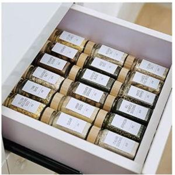 Spice Jars with Labels - 24