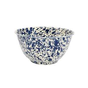 Splatter Large Salad Bowl - Navy and Cream Splatter