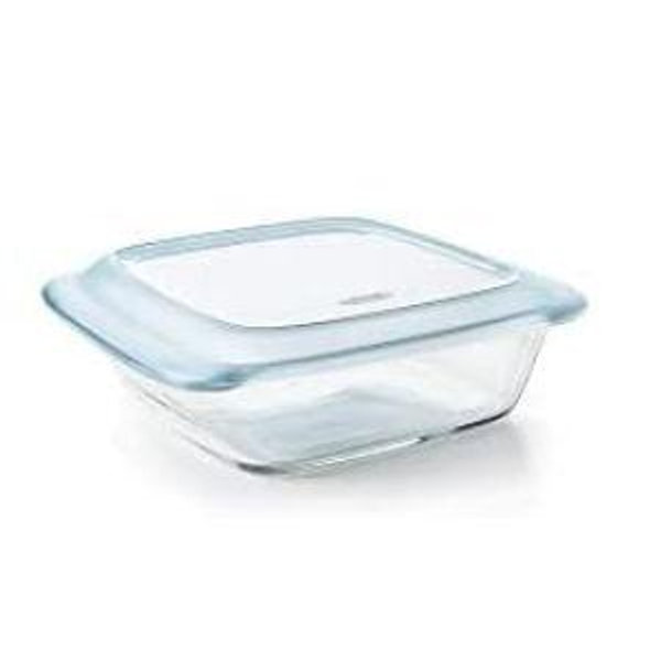 OXO Good Grips Freezer-to-Oven Safe 3 Qt Glass Baking Dish with Lid, 9 x 13,Clear,9 x 13 & Good Grips Freezer-to-Oven Safe 2 Qt Glass Baking Dish with Lid,Clear,8 x 8