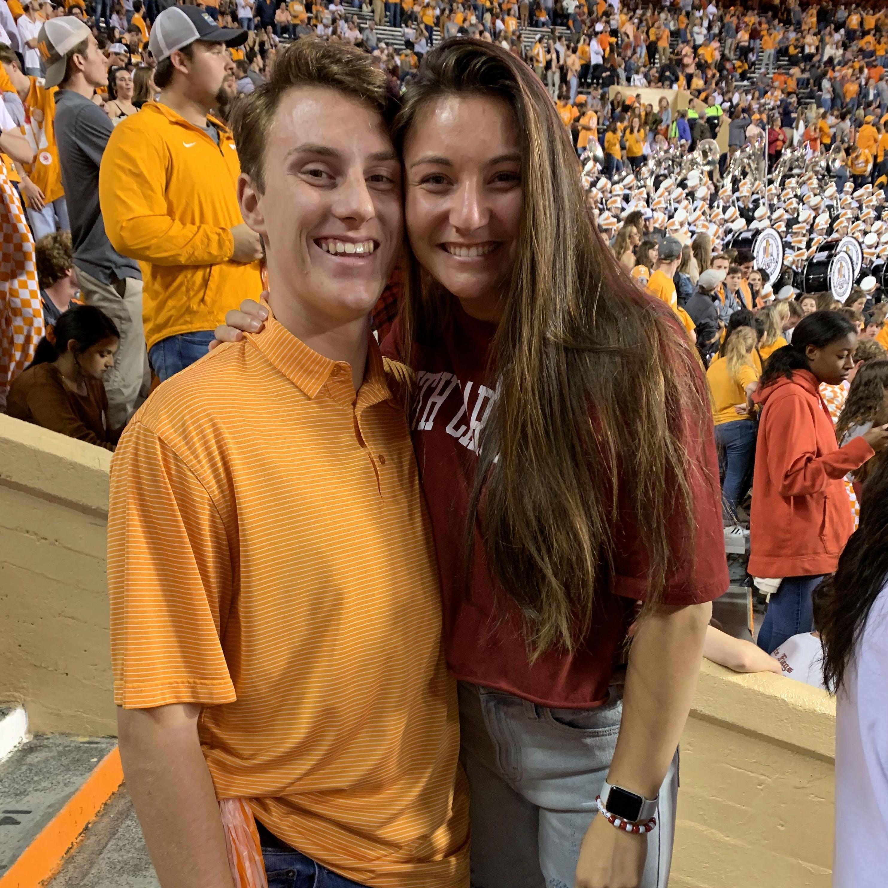 Long distance journey begins, one of the first visits: USC @ UT game in 2019