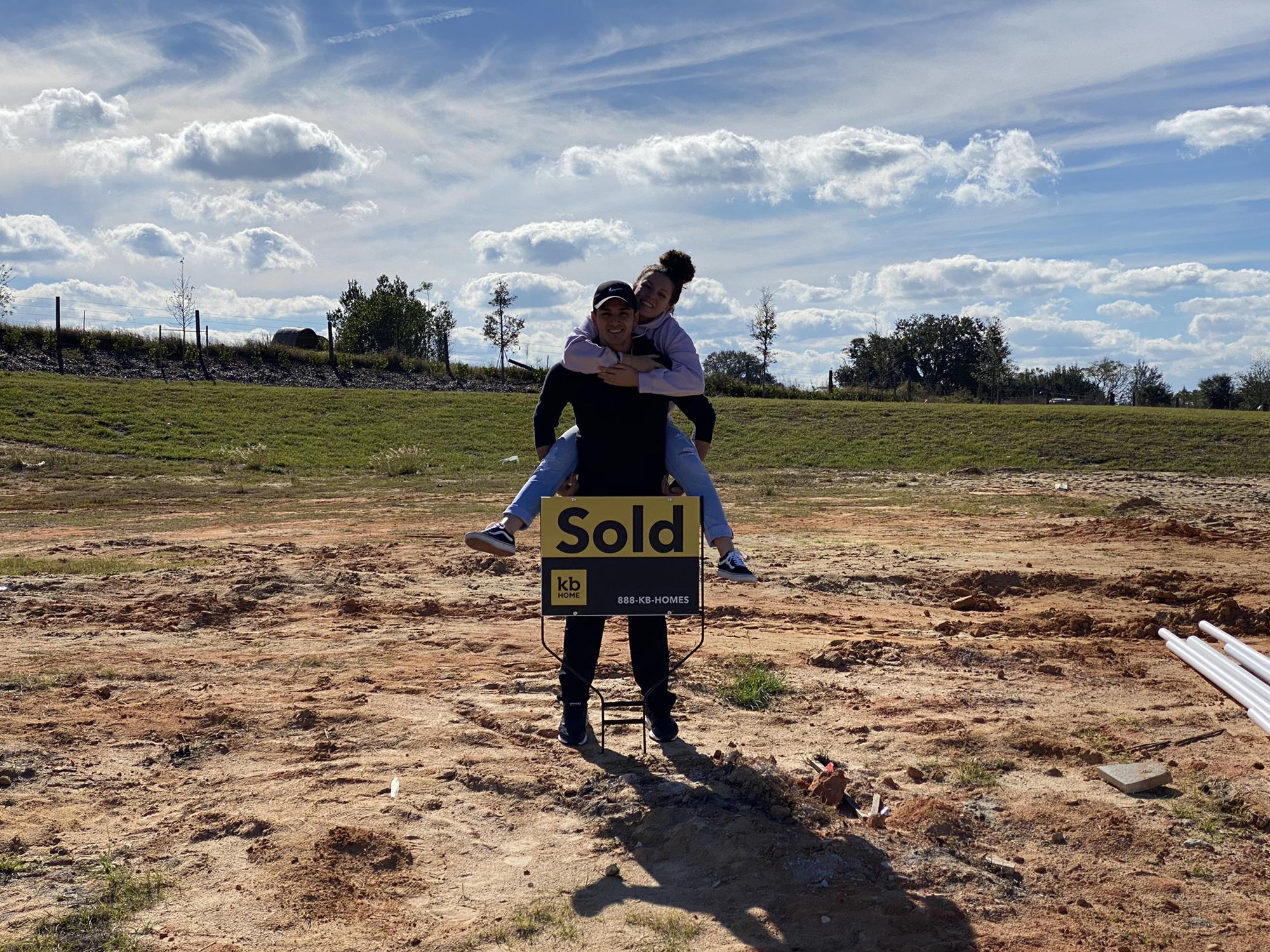 The day we put a down payment on our lot!