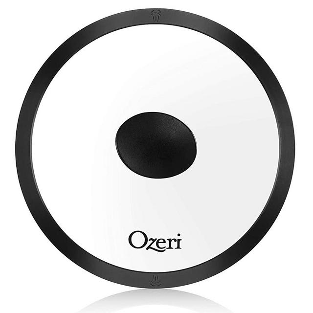Ozeri Fry Pan, Tempered Glass GL3 Earth Silicone Lid, 8-Inch, Black