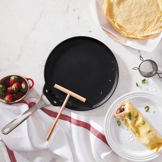 Toughened Nonstick PRO Crepe Pan with Rateau