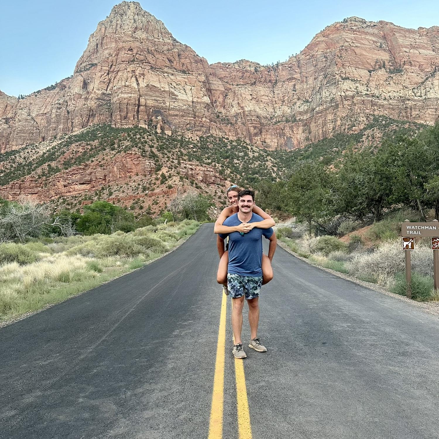 We have a shared goal to visit all of the National Parks - this summer we visited all of Utah’s national parks and a few in Arizona. We’re pictured here at Zion