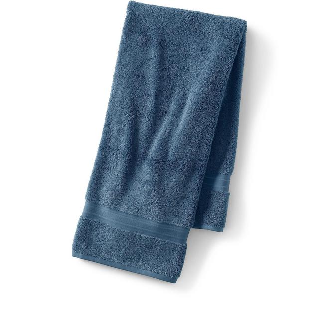 Lands' End Premium Supima Cotton Bath Towel - Bath Towel - Bering Sea Blue