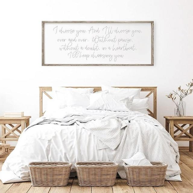 Master Bedroom Wall Decor - I Choose You Sign - Bedroom Wall Decor - I Choose You - I Choose You Wall Art - Bedroom Decor - Bedroom Wall Art - Bedroom Wall Decor Over The Bed Sign (16x32 inches)