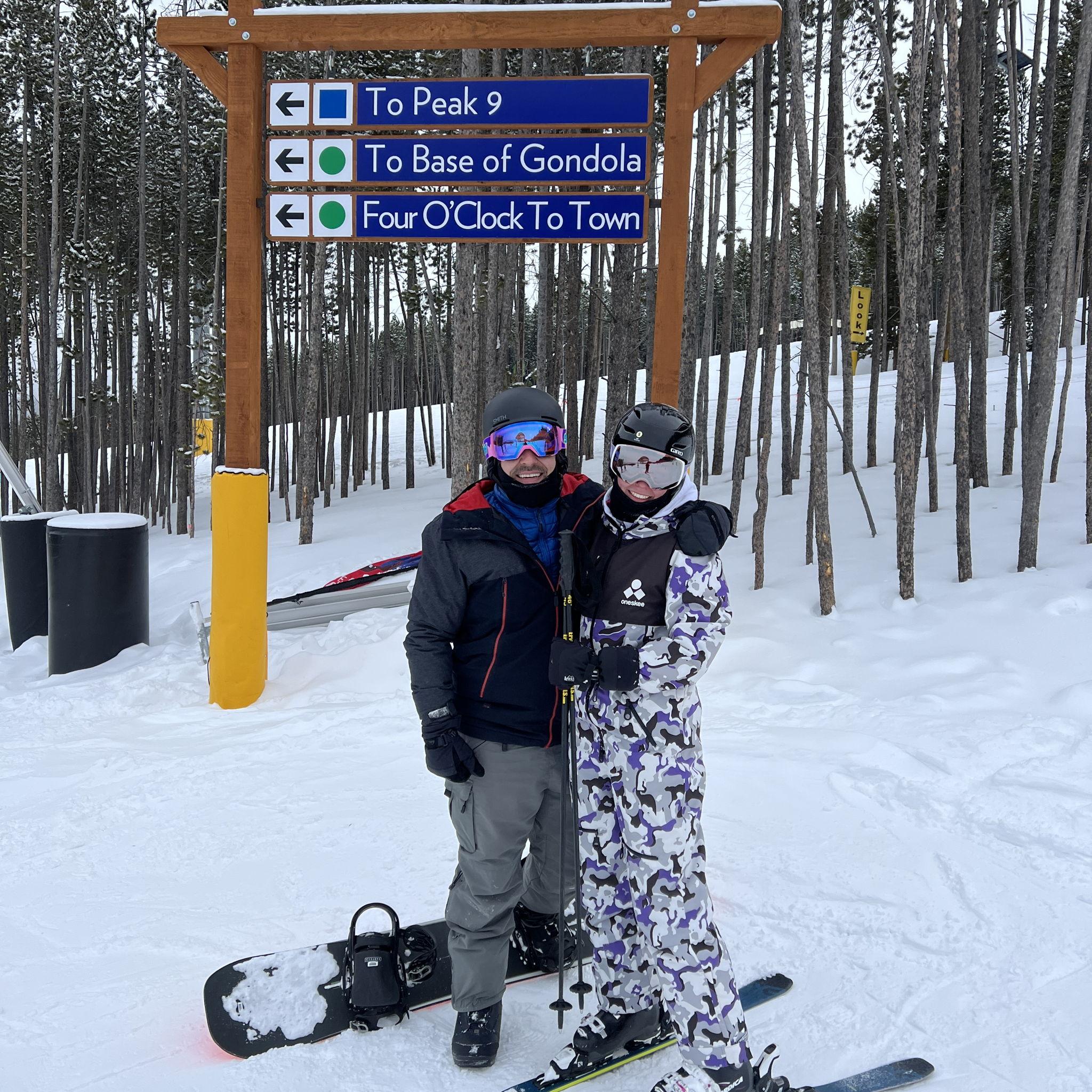 Madison's first time skiing