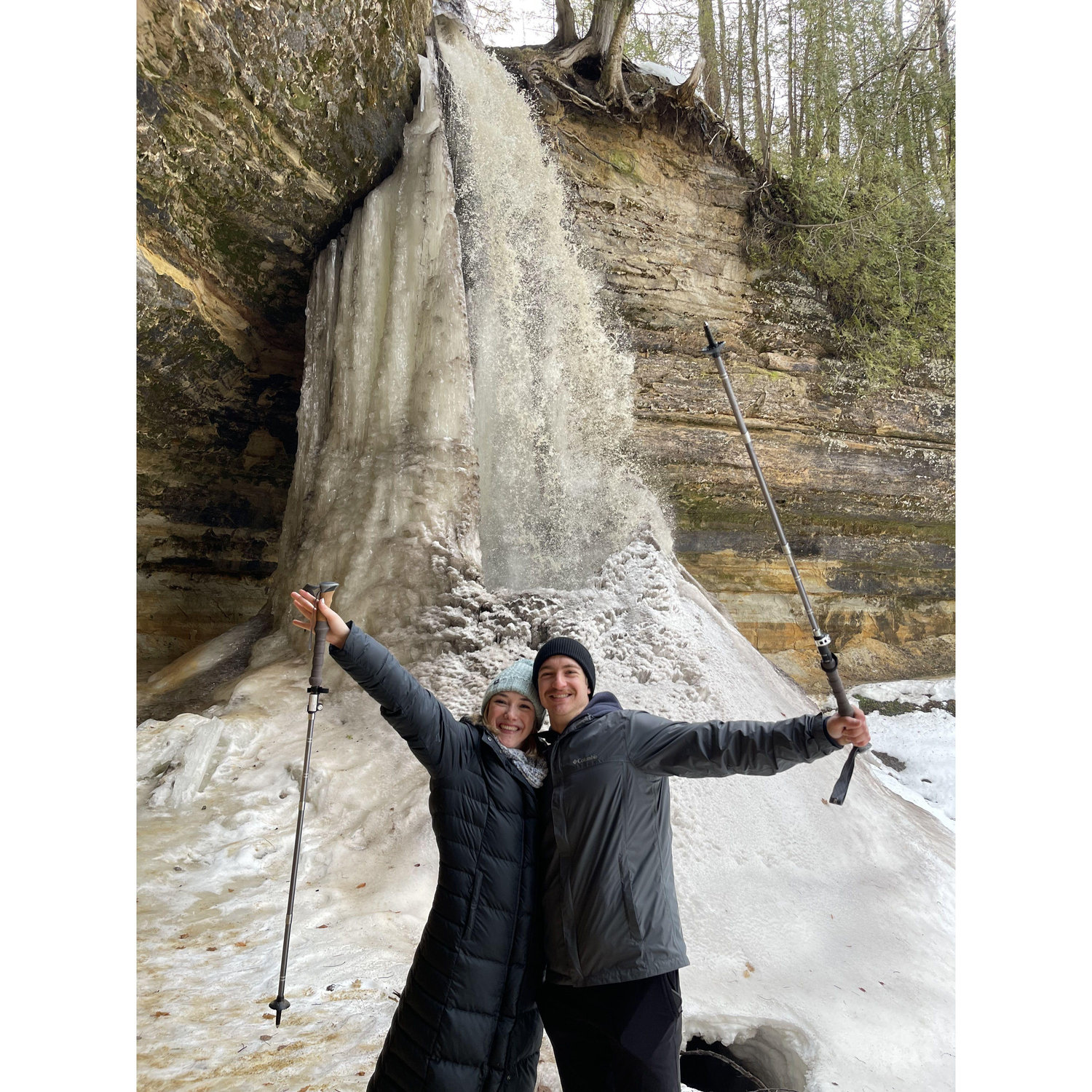 Exploring some ice curtains in the UP.