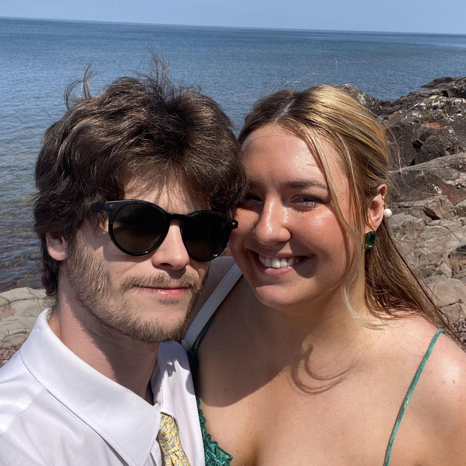Nat's blonde era at Kara and Connor's wedding