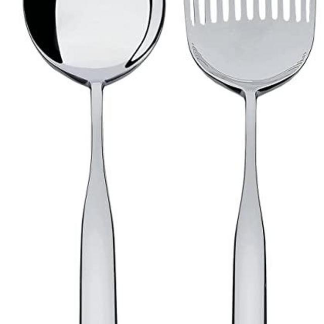 Alessi Collo-Alto Salad Set, One size, Silver
