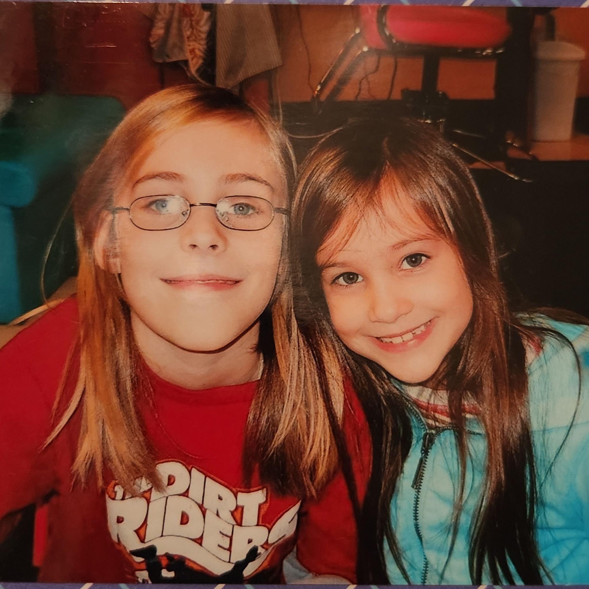 Nathanael with sister and bridesmaid, Sabrina Collier