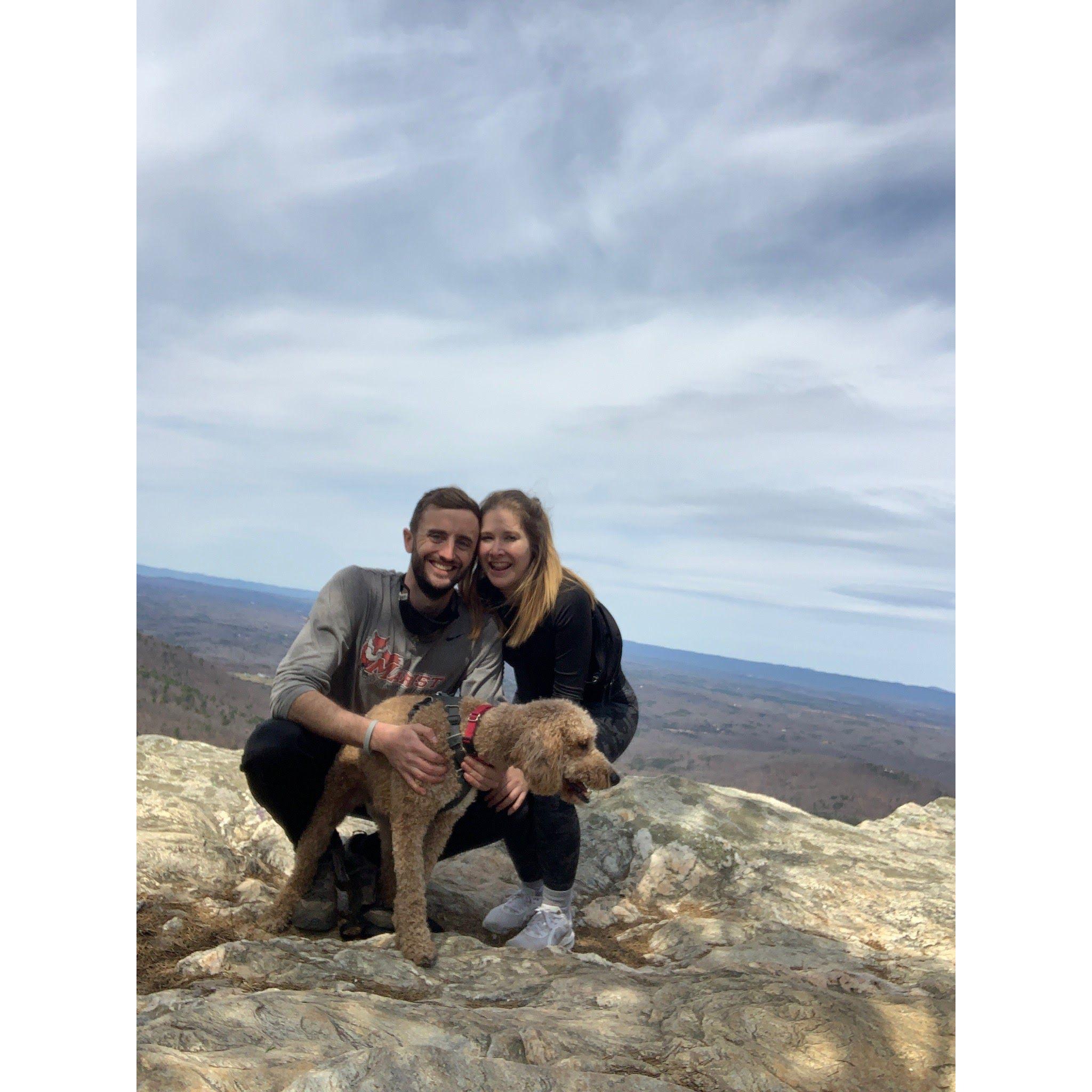 Hanging Rock - Our first big hike with Hudson.
