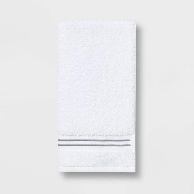 Spa Hand Towel Light Gray Stripe - Threshold Signature™