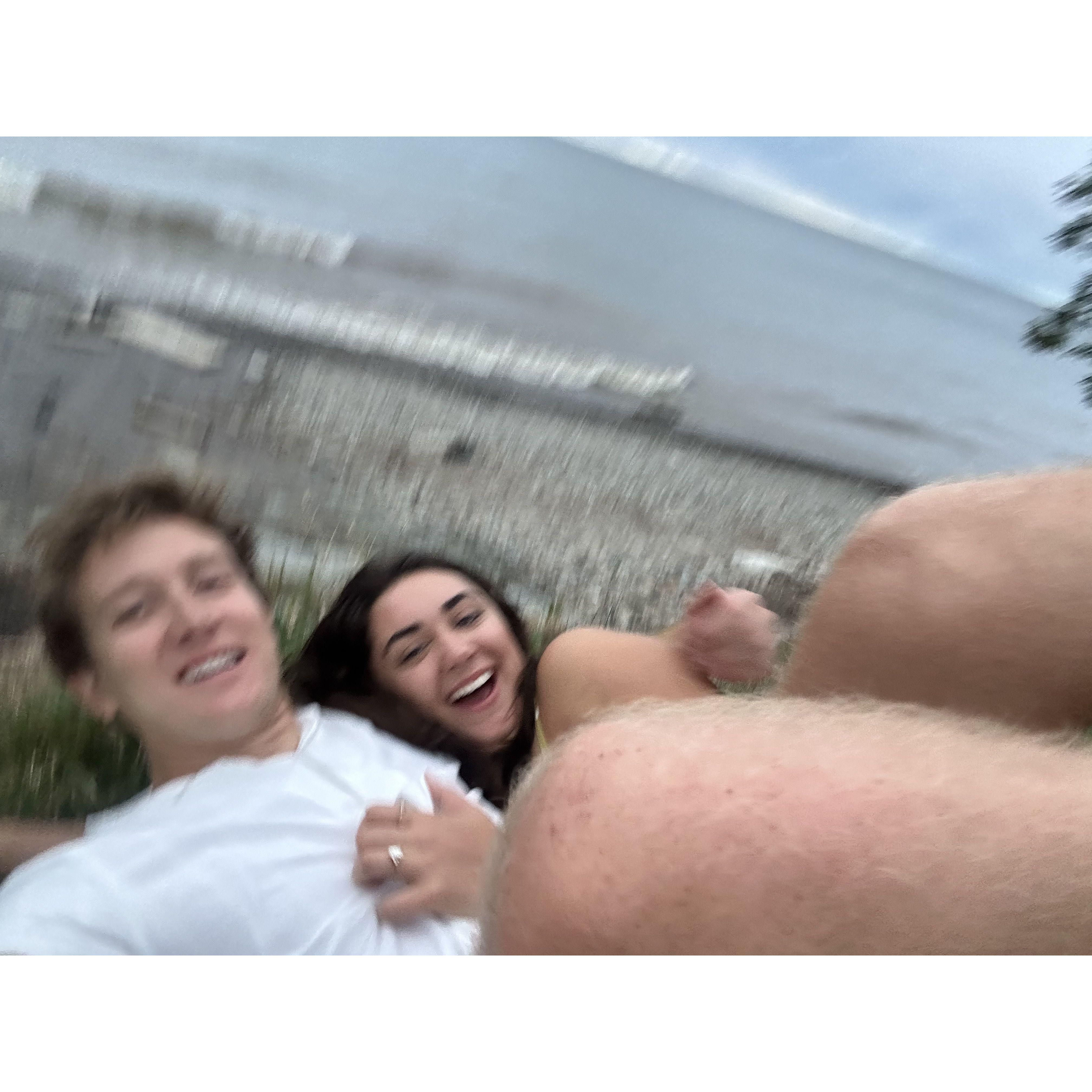 The moment after we got engaged!!