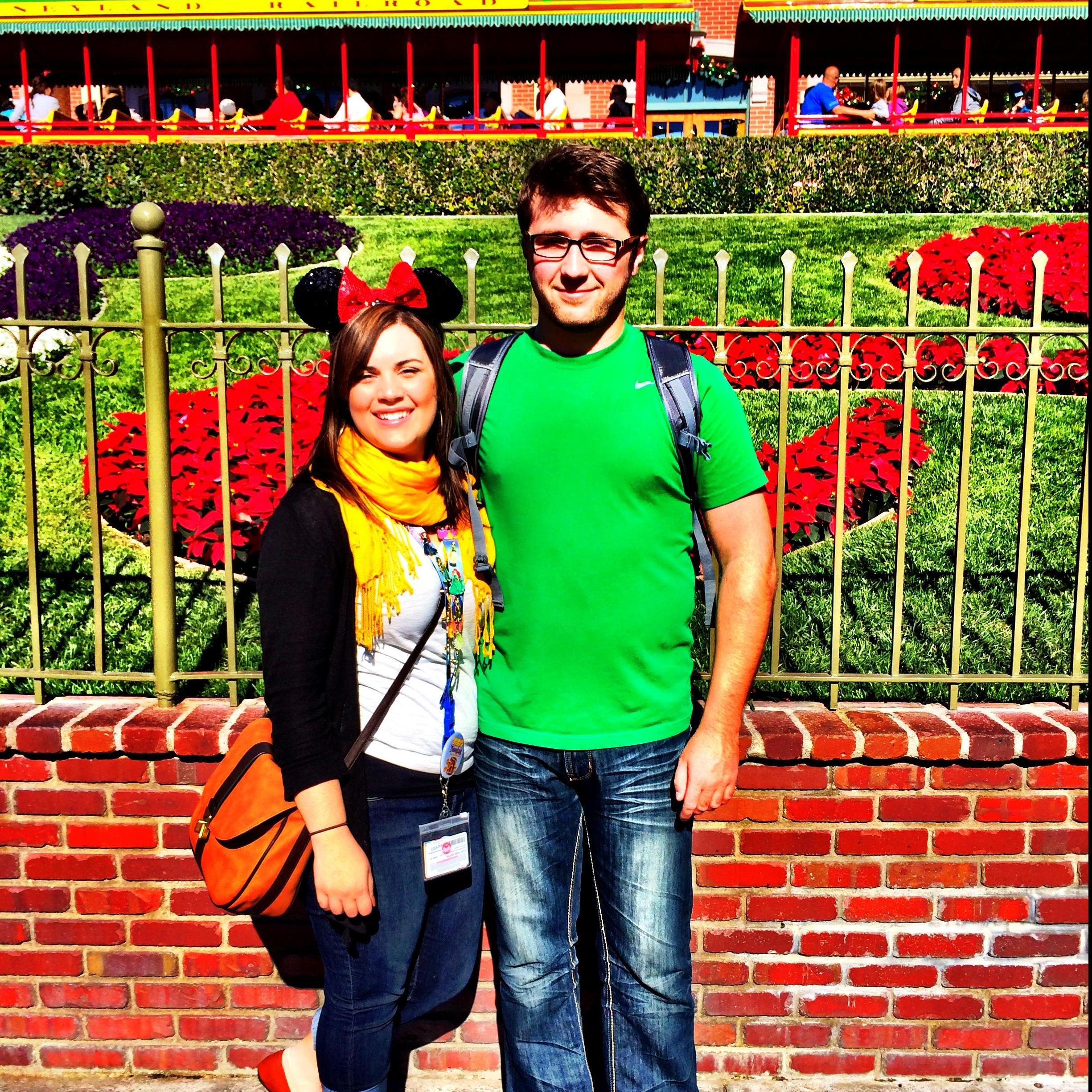 And another photo of us again in Disneyland for Thanksgiving 2013.