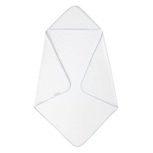 Gingham Hooded Towel, Light Blue