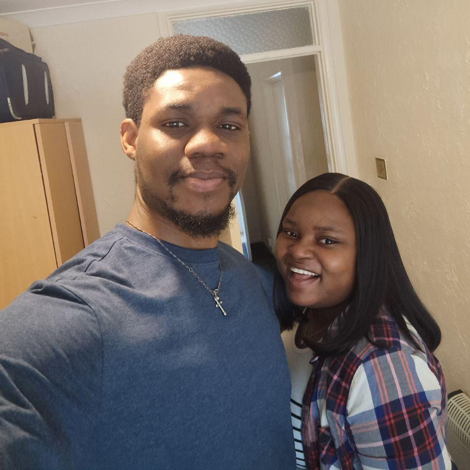 Us, before stepping out for our first picnic date, it was beautiful.