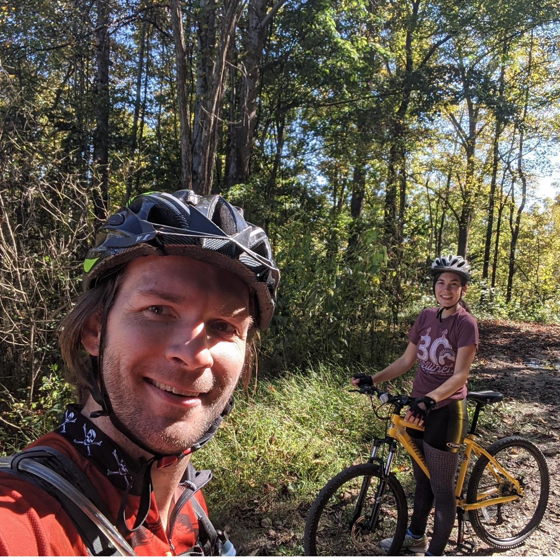Mountain biking in Ashville.