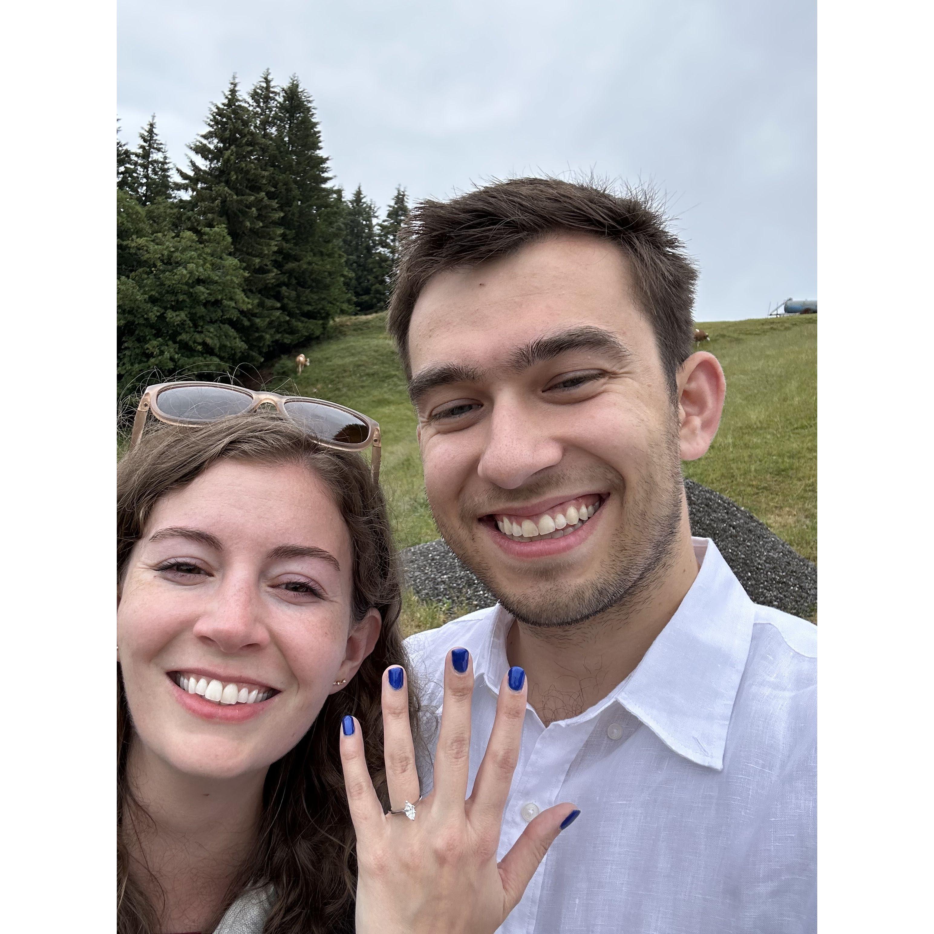 Nathaniel popped the question in the Austrian Alps