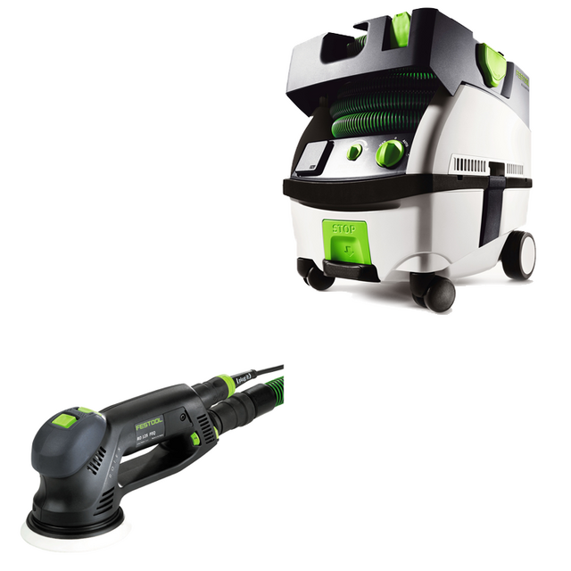 PN571782, Festool RO 125 FEQ 5 Inch Sander & CT Mini Dust Extractor T-Loc