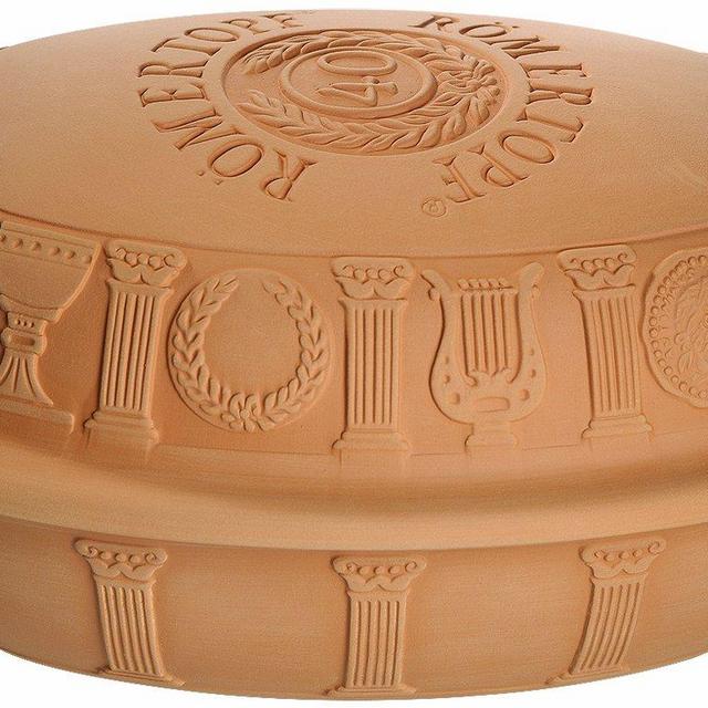 Romertopf by Reston Lloyd Anniversary Series Natural Glazed Clay Baker, Medium