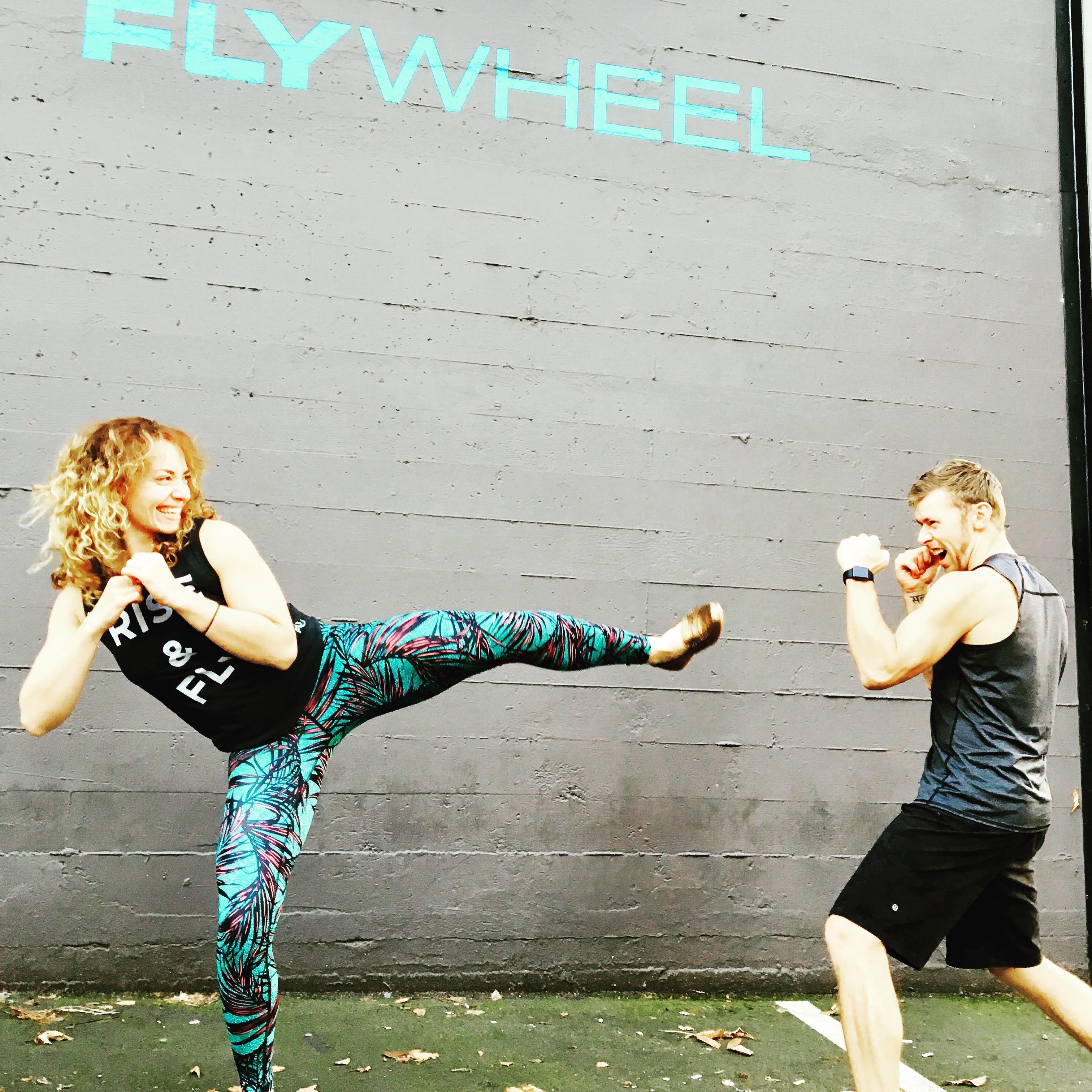 Flywheel promo pictures for dual rides.