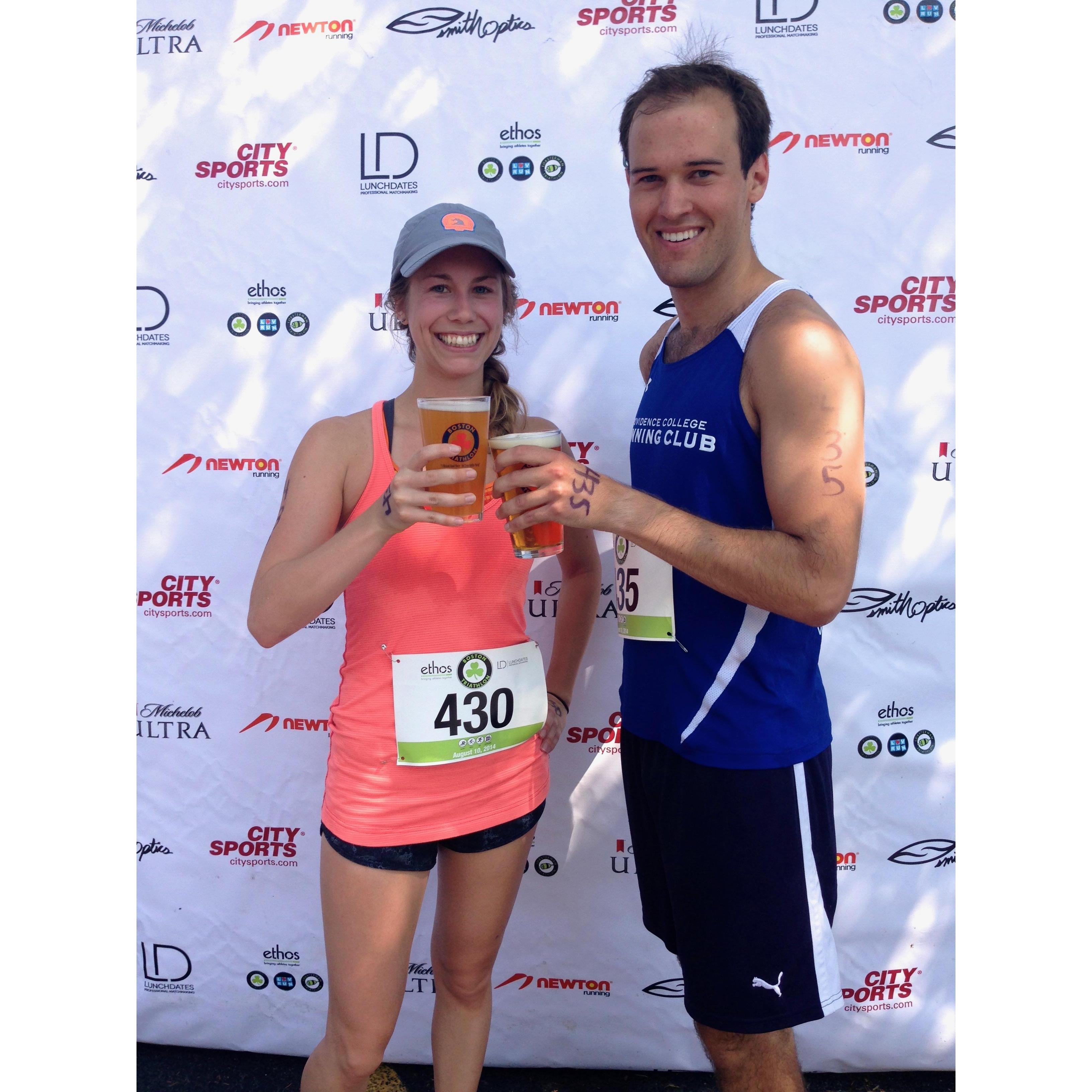 Enjoying the most important leg of a triathlon, 2014