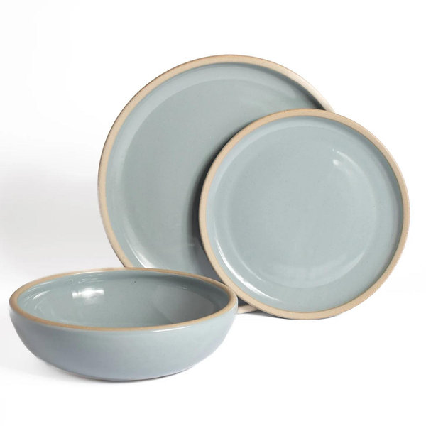 Handmade Ceramic Salad Plate Set in Color: Sardine — Jars of Dust
