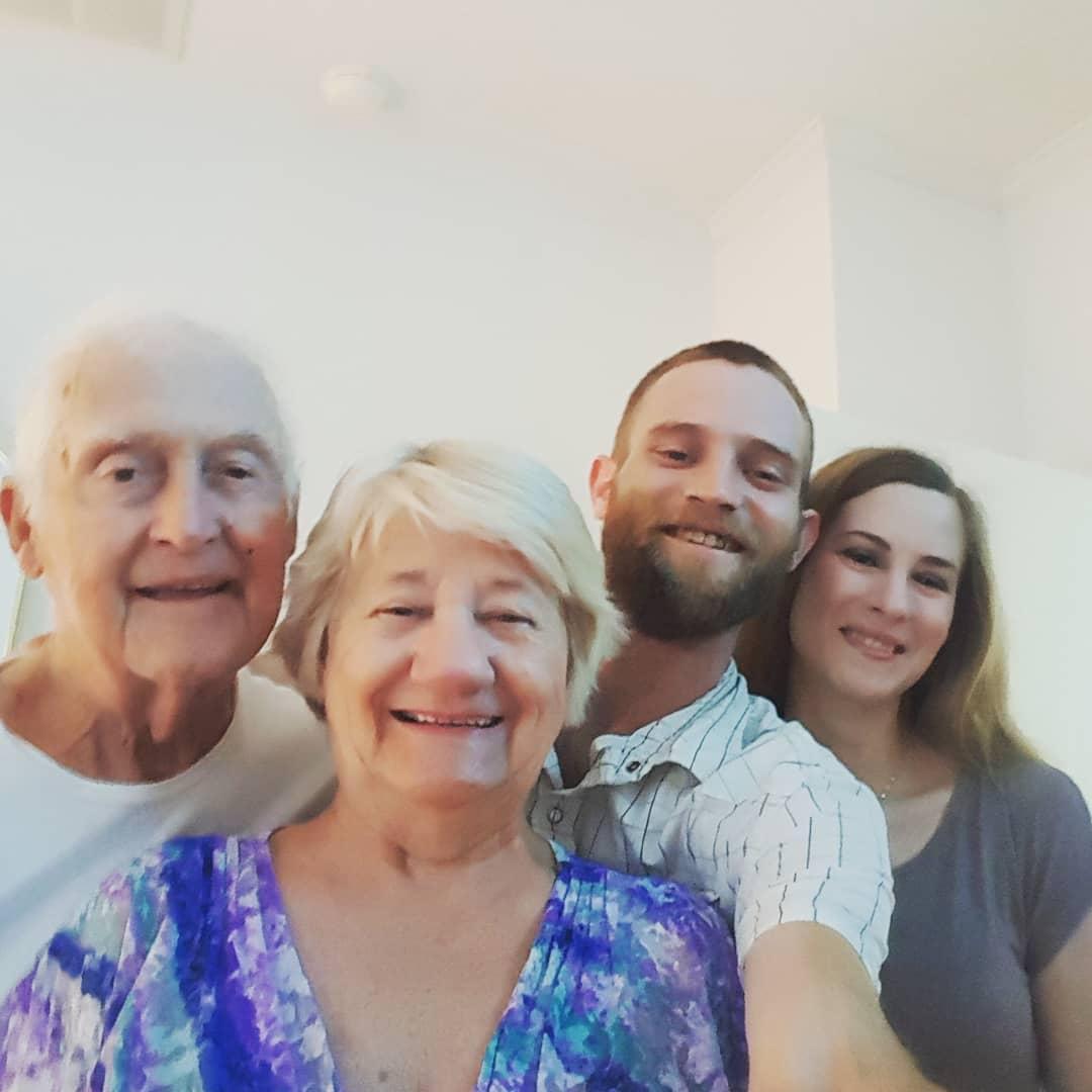 Us with my Nana and Papa. Love you!