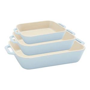 Rectangular Baking Dish Set, light blue 3-pc