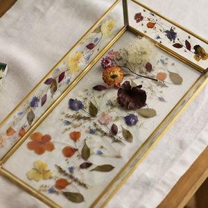 Pressed Floral Glass Tray