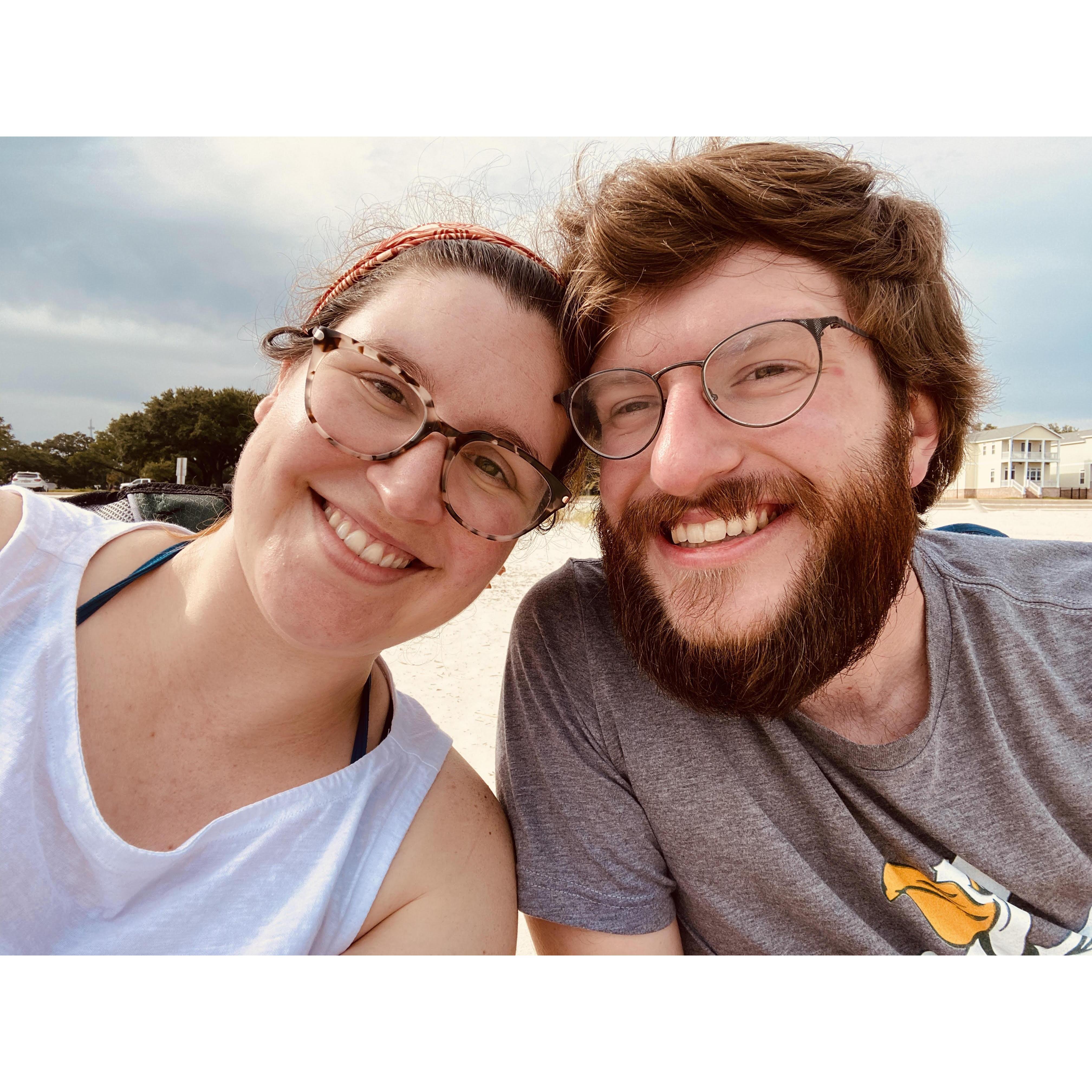 Day we got engaged. Forgot to take a picture with the ring...August 2020.