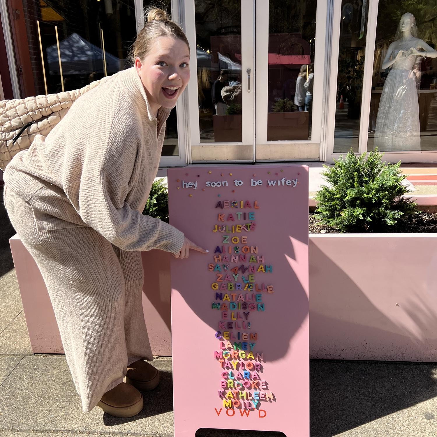 Throwback to the first wedding dress shopping stop!