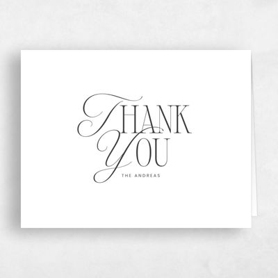 White Wedding Thank You - Thisbe Landscape