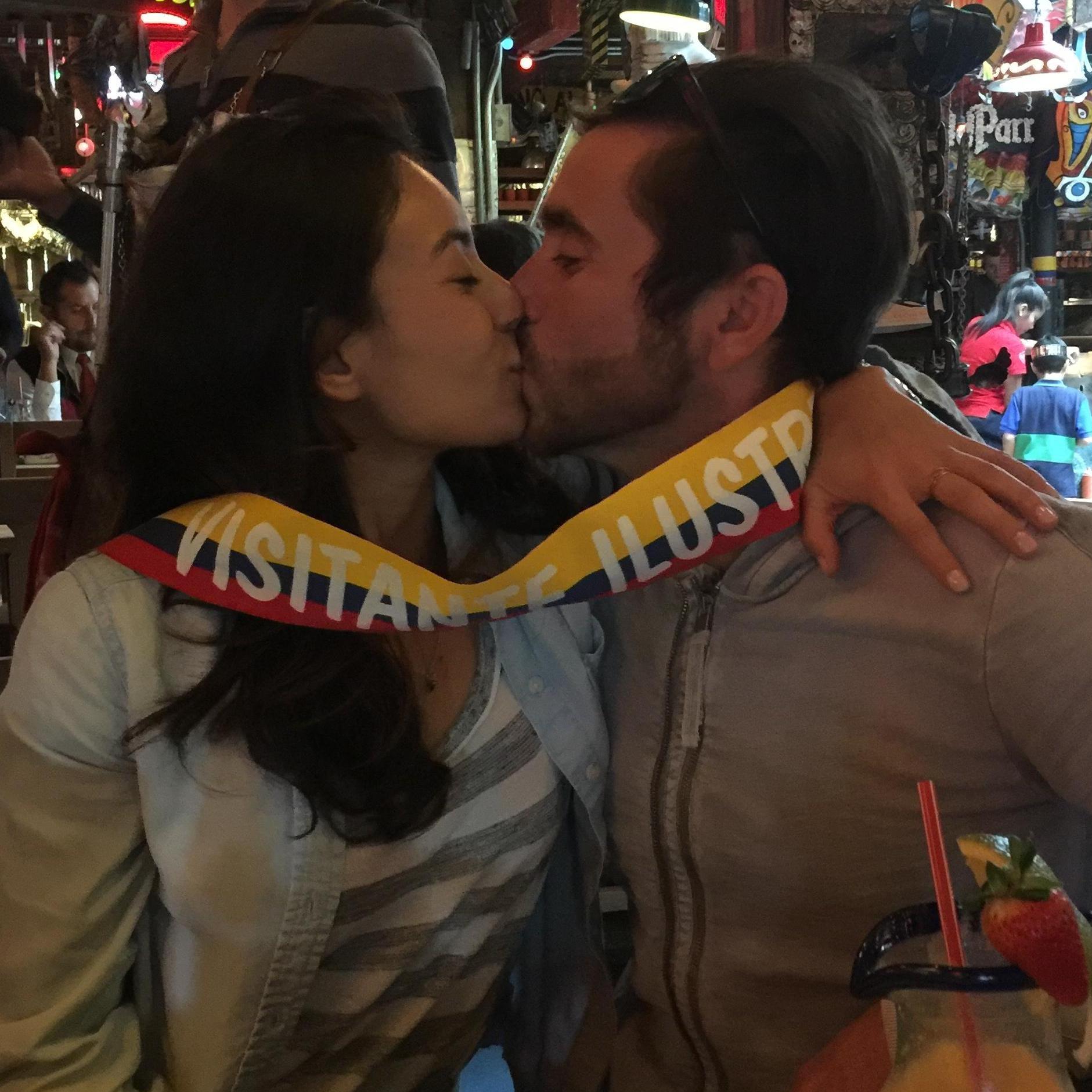 More kisses...this time in Bogota