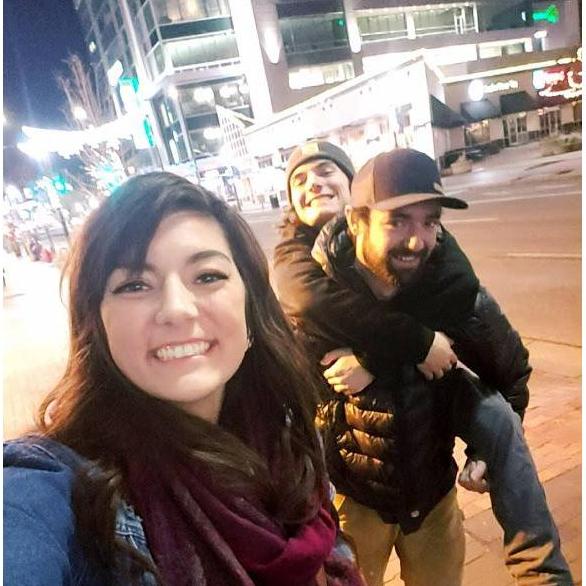 During our Boise Downtown outings our first winter together, and of course Tucker is leading our shenanigans.