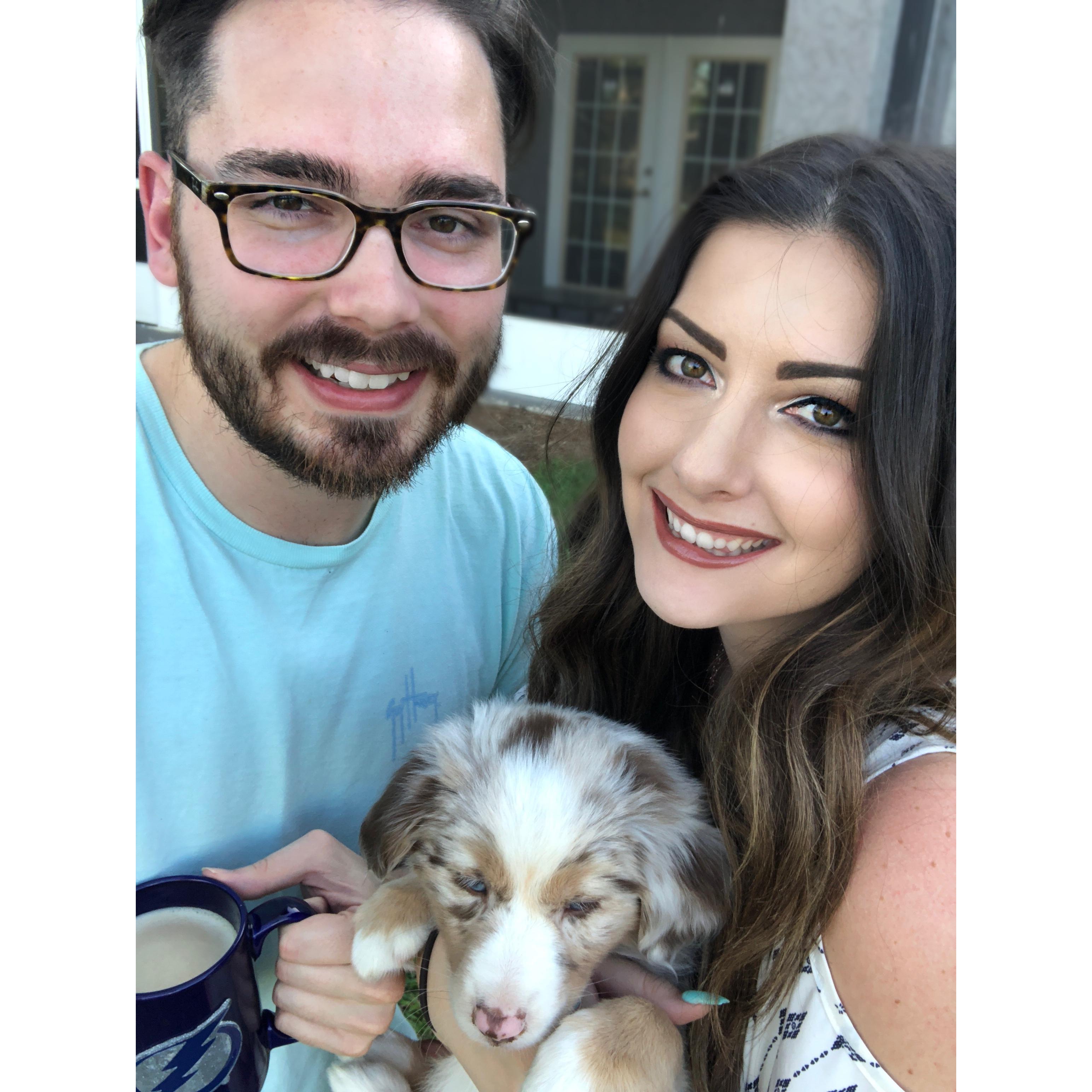 The day we brought home our first fur baby, Ekko!