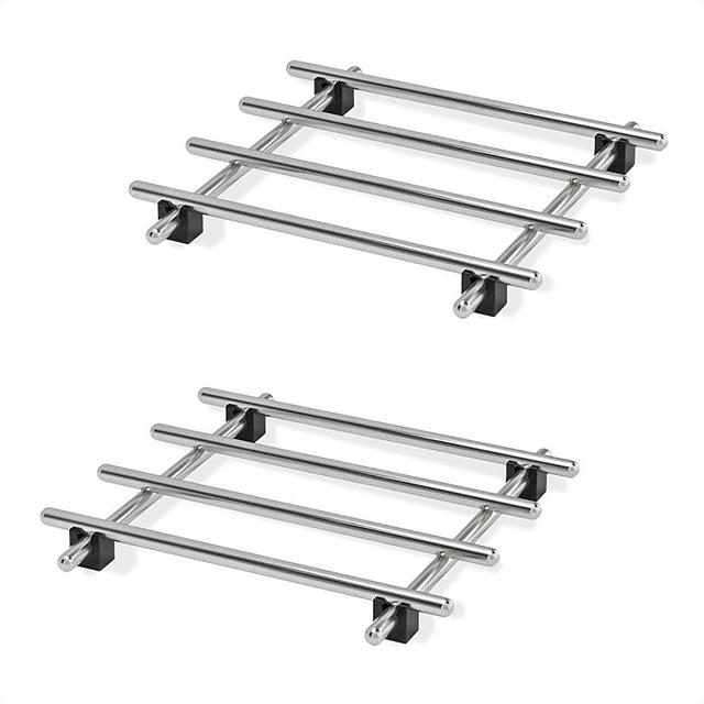2Pcs Stainless Steel Trivet Instant Pot - 7 by 7-inch Stainless Steel Pot Stand Kitchen Trivets for Hot Dishes - Cast Iron Trivet for Wood Stove Trivet Runner - Trivets for Kitchen Counter Pot Holder