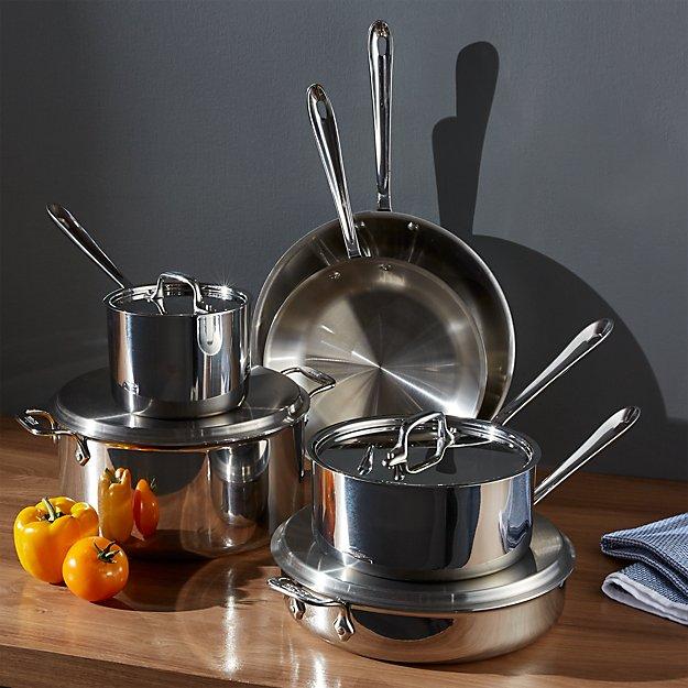 All-Clad ® d3 Stainless 10-Piece Cookware Set with Bonus