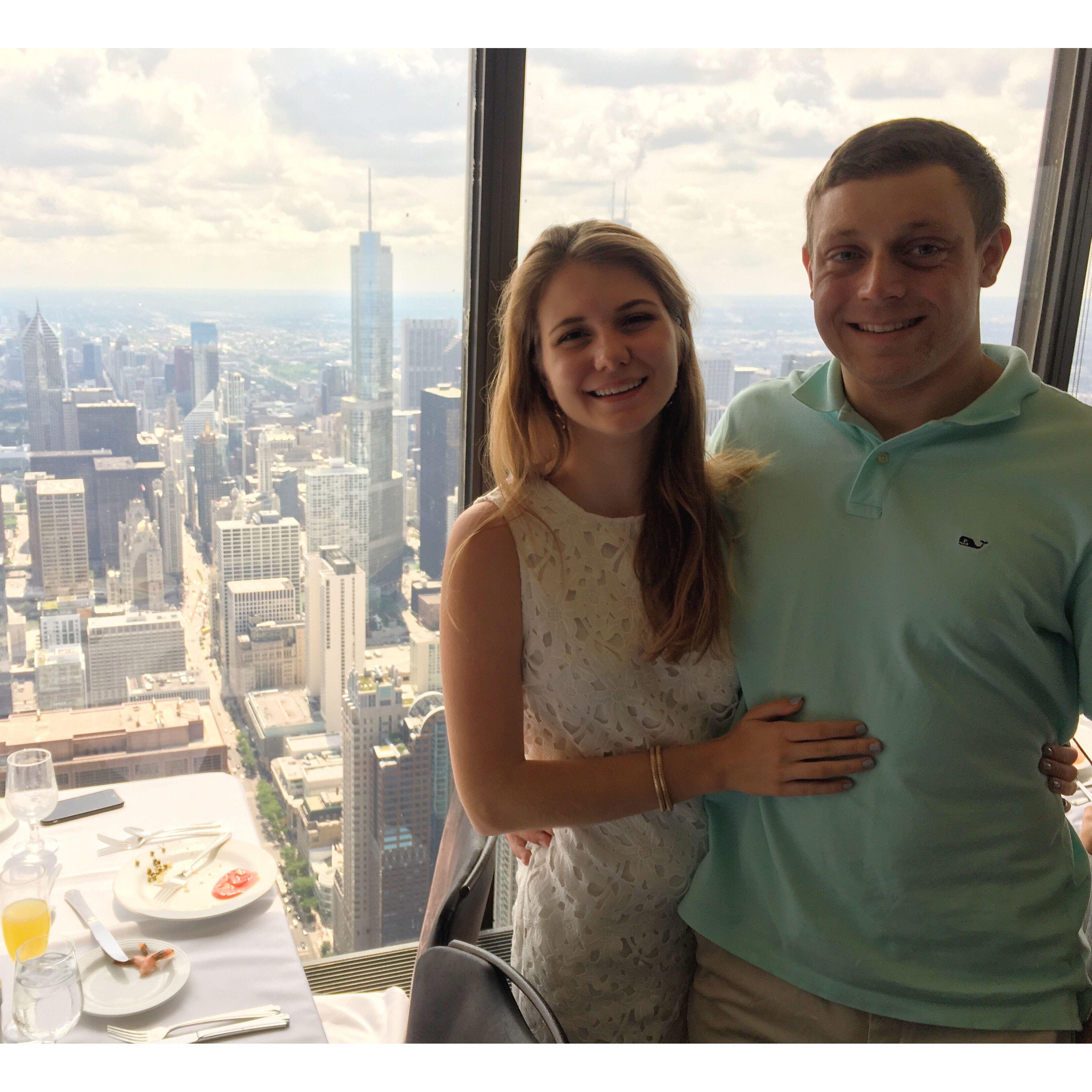 Top of the John Hancock tower in Chicago!
