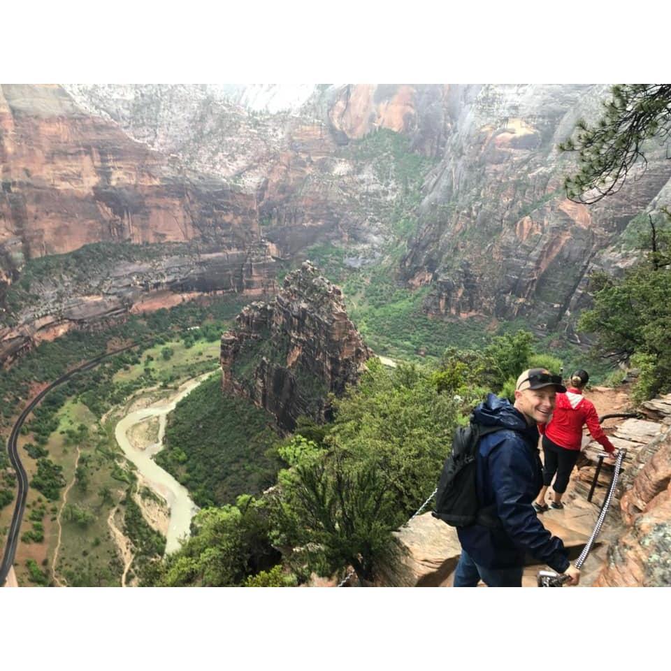 Josh on the Angels Landing hike in Zion.