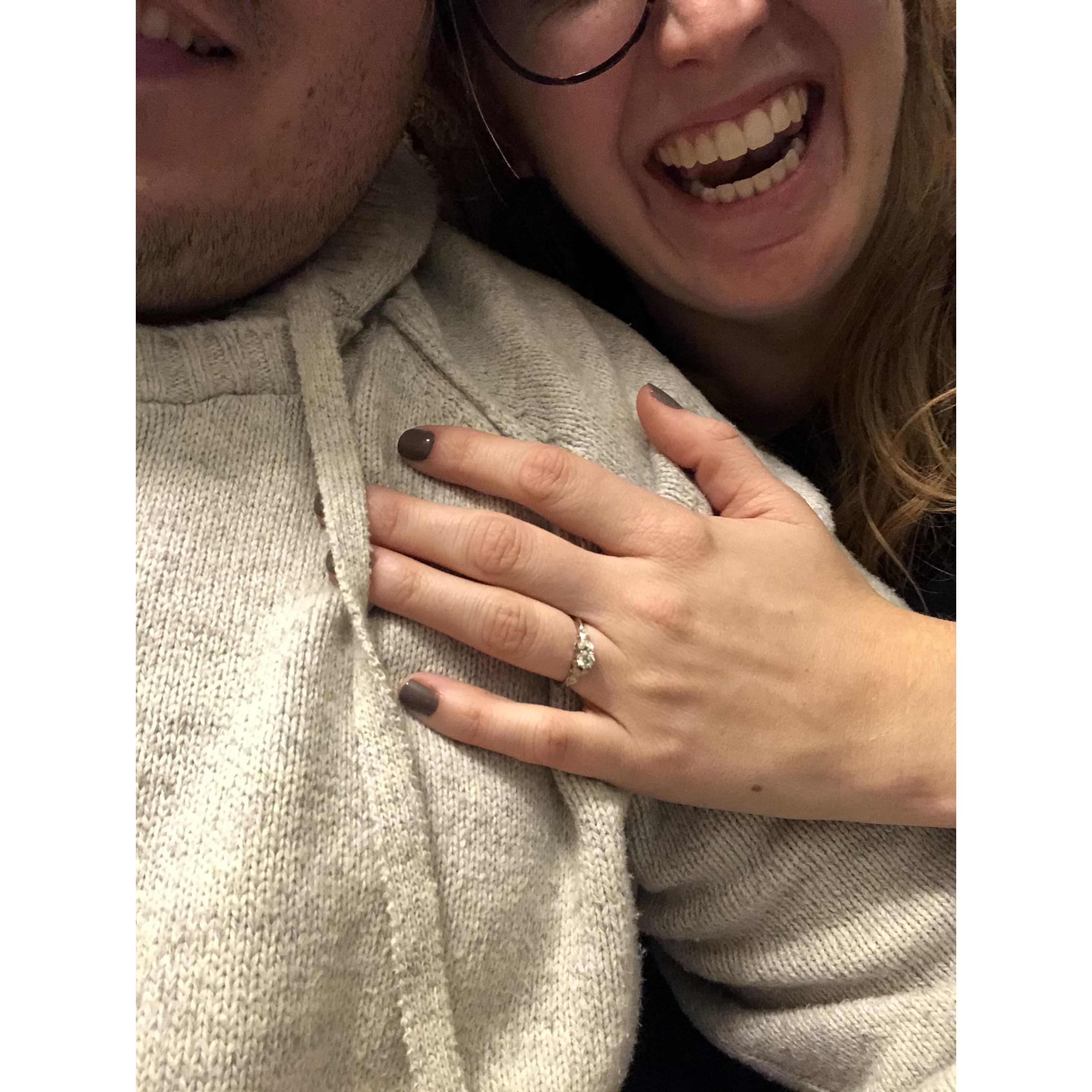 All smiles from the newly engaged 11.17.19