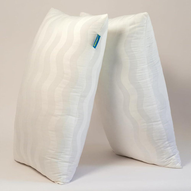 Auranta Bed Pillows King Size Set of 2 - Adjustable Hotel Bed Pillows for Sleeping, Soft & Supportive Down Alternative Filling for Back, Side & Stomach Sleepers (White)