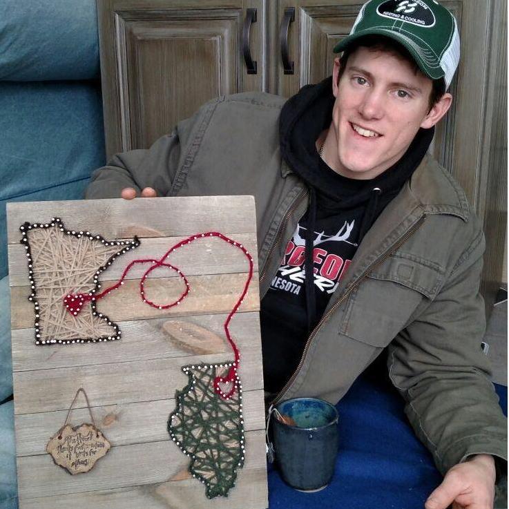 Our first Valentines Day was spent together making this plaque. "The heart beats faster when it beats for others."