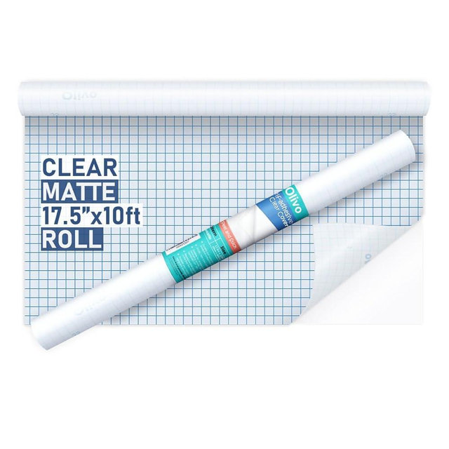 Matte Clear Contact Paper Roll for Books Crafts 17.5 in x 10 ft Peel and Stick Adhesive Book Cover Plastic Protector