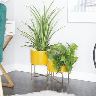 2-Piece Modern Luster Planter Set