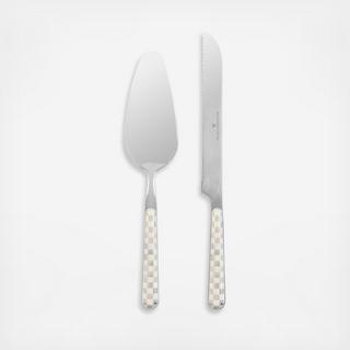 Sterling Check Bistro 2-Piece Cake Serving Set
