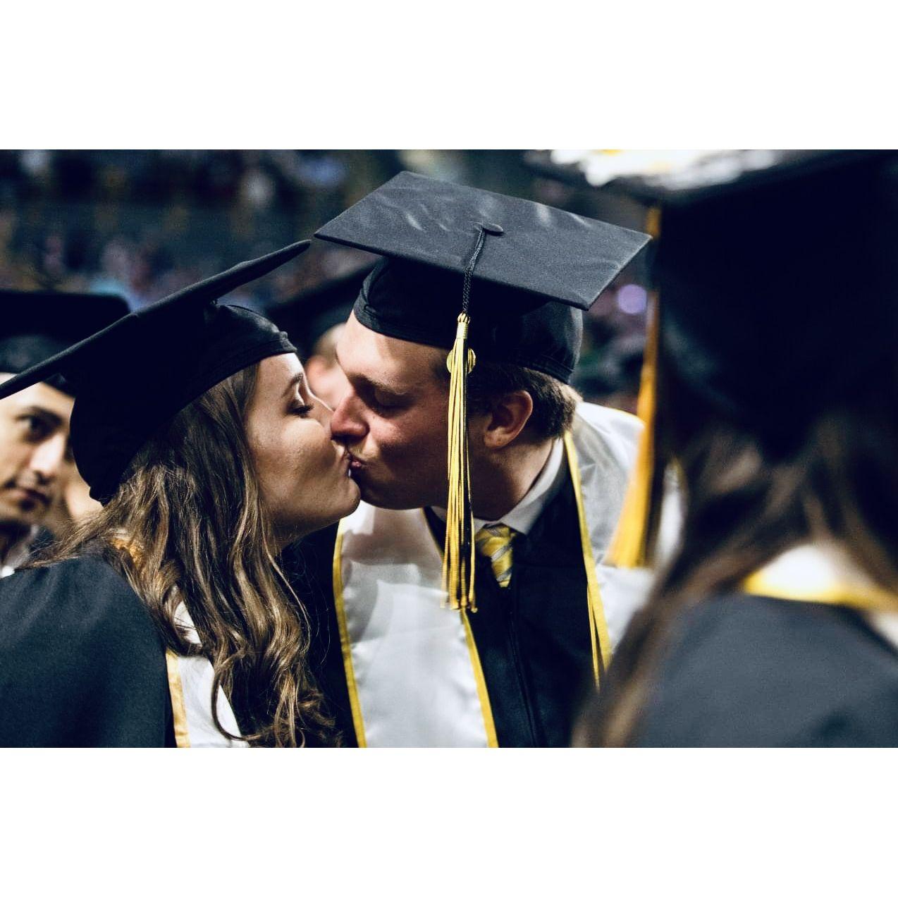 The infamous kissing photo that was stamped all over App's graduation posts.